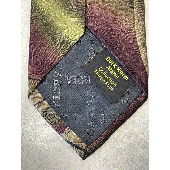 J Garcia Duck Worm Alarm Collection Thirty Four 100% Silk Mens Necktie 59x4 - Picture 4 of 8